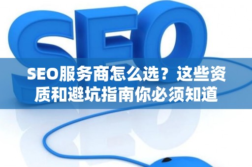 SEO服务商怎么选？这些资质和避坑指南你必须知道